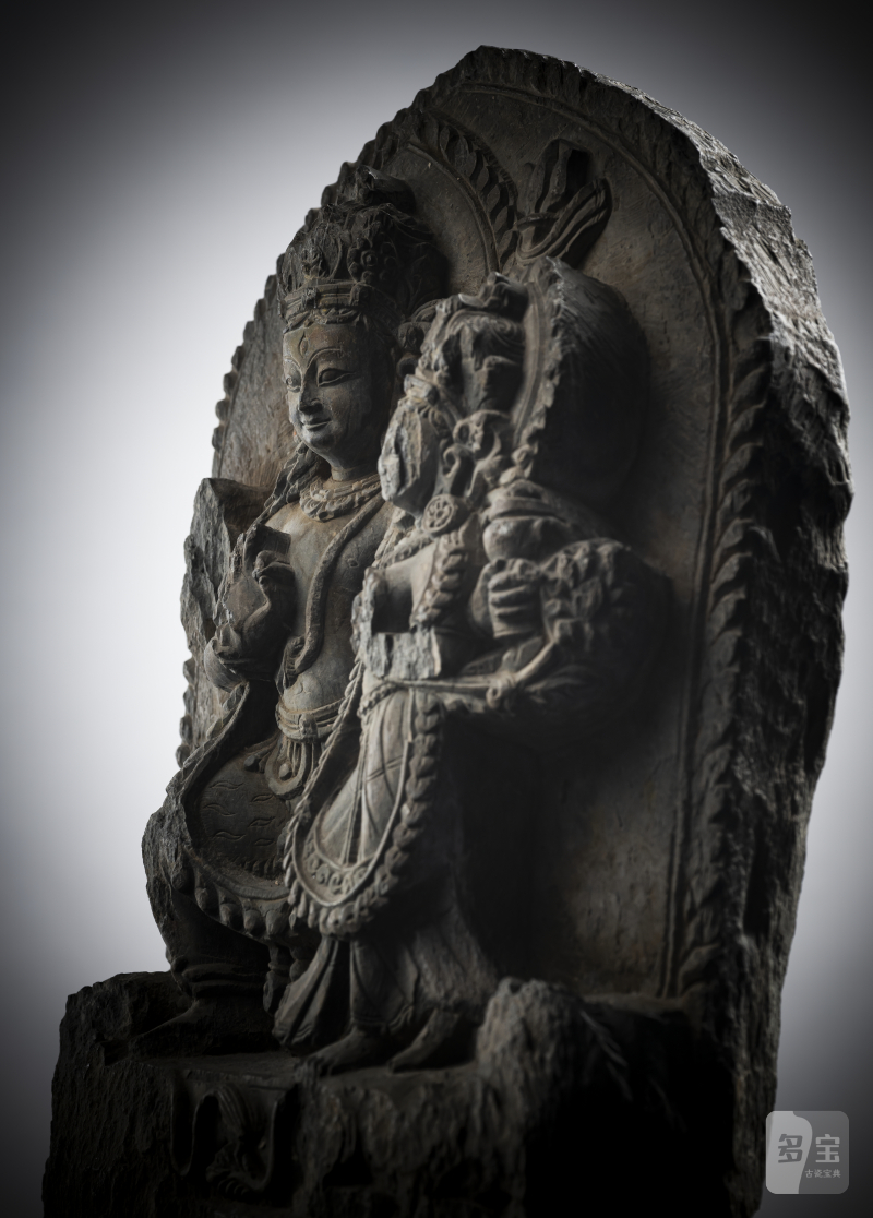 A FINE GREY STONE STELE DEPICTING SHIVA AND PARVATI - 图4